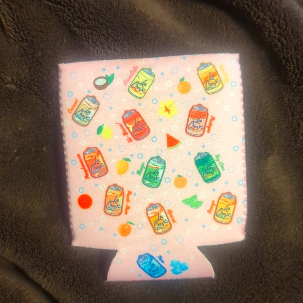 La Croix brand new pink koozie unused
